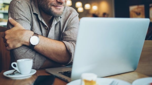 Man looking at laptop