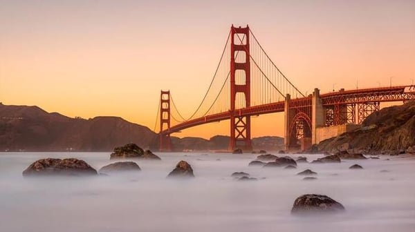 Golden Gate Bridge at sunset