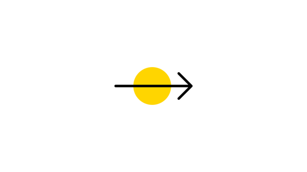 icon of arrow passing over yellow sun