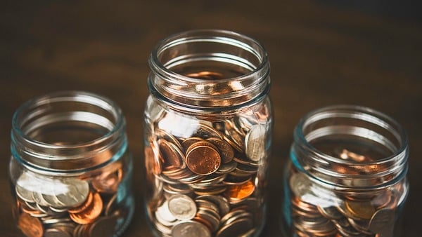 Coins in a jar